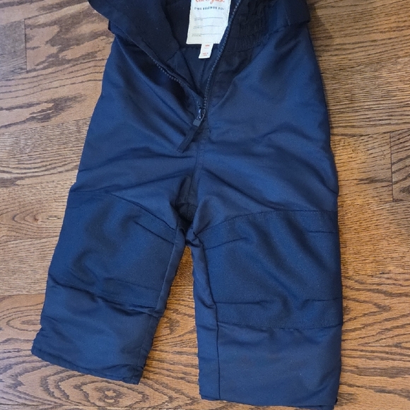 Cat & Jack - Dark Blue Kids Snow Bib Overalls - 18 Months - Picture 4 of 7